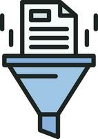 Data Filtering System Icon Image. vector