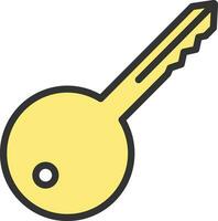 Door Key Icon Image. vector