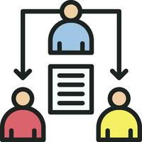 Delegating Task Icon Image. vector