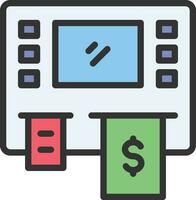 Cash Machine Icon Image. vector