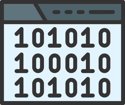 Binary Code Icon Image. vector