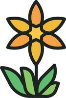 Daffodil Icon Image. vector