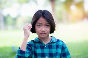 Close up of girls smiling face.Summertime, golden hour, sunset. SSTKHome photo