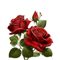 rouge Rose png, rouge des roses clipart, rouge Rose transparent Contexte ai génératif png