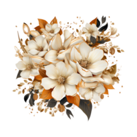 Wedding Frame Flower Png AI Generative