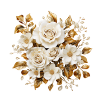 Hochzeit Rahmen Blume png ai generativ