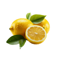 Zitrone, Zitrone png, Zitrone transparent Hintergrund ai generativ png