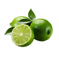 grön citron, grön citron- png, grön citron- transparent bakgrund ai generativ png