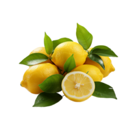 citron, citron- png, citron- transparent bakgrund ai generativ png