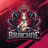 Arachne mascot logo vector