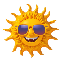 Sommer- einzigartig Sonne 3d png