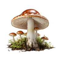 Mushroom Transparent Background AI Generative png