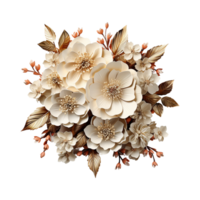 Wedding Frame Flower Png AI Generative