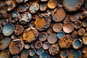 Nostalgic Rust - Intricate Macro Texture of Decaying Industrial Site - Abstract Macro Photography - photo