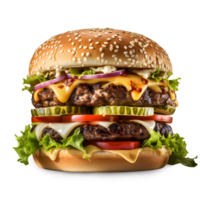 carne Hamburger, recortar, ai generativo png