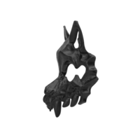 Black evil mask, Cutout png