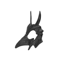 Black evil mask, Cutout png