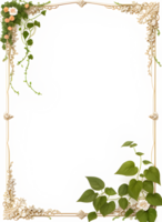 Vines Border Frame Ai Generative png