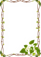 Vines Border Frame Ai Generative png