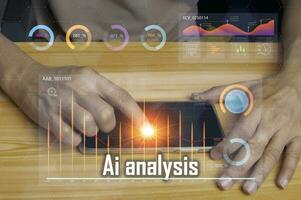 Concept of job analysis with AI system photo