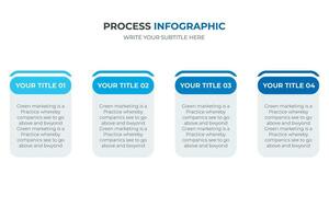 Business infographics. Timeline design rectangular template with icons and 4 options, steps or process. Vector illustration.