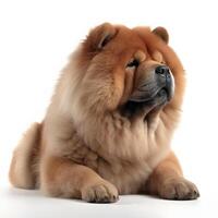 chow chow breed dog isolated on a clear white background photo