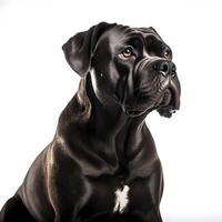 cane corso breed dog isolated on a clear white background photo