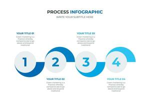 multicolor círculos con grueso líneas para infografía. modelo para cronograma presentación con 4 4 pasos vector