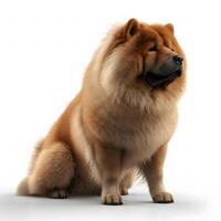 Chow chow breed dog isolated on a bright white background photo