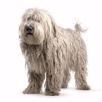 komondor breed dog isolated on a clear white background photo