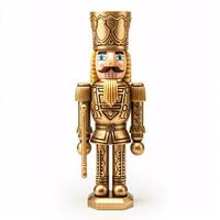 AI generative Wooden Christmas nutcracker isolated on clear white background photo