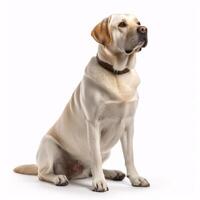 Labrador retriever breed dog isolated on a clear white background photo