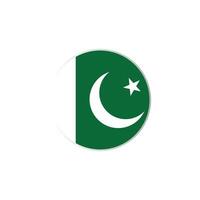 Pakistán bandera en redondo forma vector