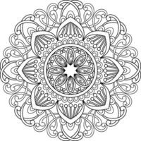 mandala modelo para colorante libro. mandala digital Arte plantilla valores ilustración vector