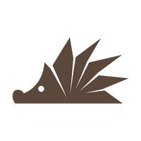 Hedgehog logo icon design vector