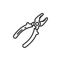 Lineman's Pliers icon in vector. Logotype vector