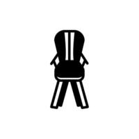 alto silla icono en vector. logotipo vector