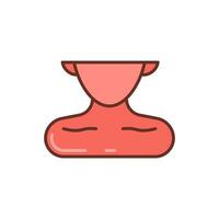 Neck icon in vector. Illustration vector