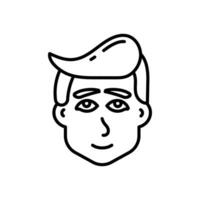 Man Face icon in vector. Illustration vector