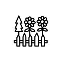 Garden icon in vector. Illustration vector