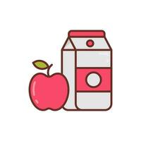 manzana jugo icono en vector. ilustración vector