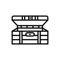 Wooden Chest icon in vector. Logotype vector