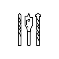 Drill Bits icon in vector. Logotype vector