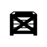 Wooden Box icon in vector. Logotype vector