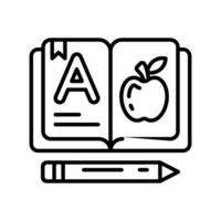 Book icon in vector. Illustration vector