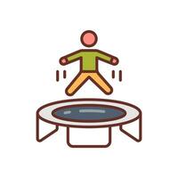 Trampoline icon in vector. Illustration vector