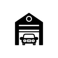 Garage icon in vector. Illustration vector