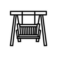 Outdoor Swings icon in vector. Logotype vector