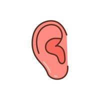 Ear icon in vector. Illustration vector