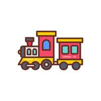 tren juguete icono en vector. ilustración vector